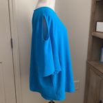 Gibson Latimer  Cold Shoulder Flowy Blouse | Blue Photo 1