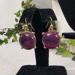 Boutique Gold Chain with Purple Neckkace and Earrings Set Photo 8