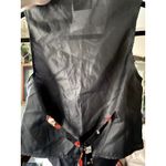 1980's Vintage Teddy Bear Black Christmas Vest Medium Holiday Indie Festive Folk Photo 2