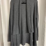 Metaphor ladies open cardigan. Gray with flecks of silver rolled collar size XL Photo 1