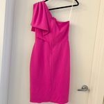 Betsy and Adam  One-Shoulder Ruffle Sheath Dress Hot Pink Size 12 Photo 8