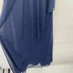 Adrianna Papell Formal Lace Maxi Dress Flowy Chiffon Sleeveless Navy Blue US 2 Photo 9