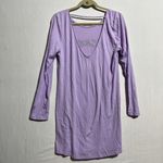 Victoria's Secret  Sleepshirt Women's Medium Purple Wicked Plunge Neck Pullover‎ Photo 1