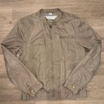 Guess Vintage Y2K 100% Cotton Bomber Lightweight Zip Tan Brown Jacket Size Small Photo 0