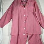 Wild About Me Womens Pink Gingham Pajama W/Pink Trim Top Pants Sleepwear XL Photo 0