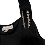 Fashion Bug  black rhinestone cold shoulder blouse size medium Photo 2