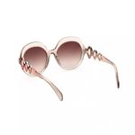Emilio Pucci NEW  EP174 44F Brown Crystal Round Over Size Sunglasses Frame Photo 2