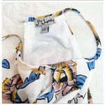 J for Justify ‎ Floral Romper Halter Keyhole Sleeveless White Blue Yellow L NWOT Photo 5
