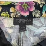 Topshop Floral Print Capri Trousers Capris Cropped Pants Black Multicolor Size 4 Photo 12