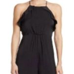 NSR Jumpsuit Pants Women's Small Black Polka Dot Sleeveless Open Back Photo 2