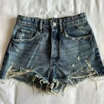 ZARA High Waisted Distressed Shorts Photo 0