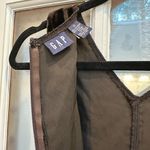 Gap Vintage Y2K Chocolate Brown Crushed Velvet Maxi Dress Gown Size 10 Medium M Photo 7