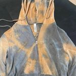 Grey Tie Dye Cropped Jacket & Jogger Set Gray Size M Photo 4