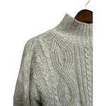 Sanctuary Cable Knit Turtleneck‎ Sweater Women's Long Sleeve Pullover Gray Photo 3