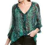 Ba&sh  Rick Ruffled Animal Print Top 2 Photo 0