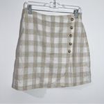 Madewell Linen Blend Tulip Hem Mini Skirt NWT Size 6 Photo 0