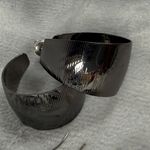 Pierced Earrings 3 Pair Dark Color Shade Hoop Drop Dangle Goth Metal Beaded Black Photo 8