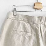 Joie  Pleated High Rise Linen Blend Shorts In Rainy Day Cotton Size L Photo 8