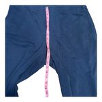 Wide Leg Crop Pants Elastic Waist Lounge Casual Comfy Blue Trousers Purejill Blue Size L Photo 3