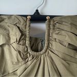 Bardot  Lora Strapless Cotton Poplin Maxi Dress Khaki Green 10 Photo 4