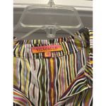 VILAGALLO Multicolor Striped Lightweight Silk 3/4 Sleeve Blouse Top Size 42 US10 Photo 1