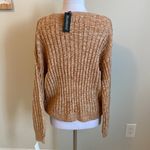 BLANK NYC Toffee Crewneck Balloon Sleeve Sweater Photo 3