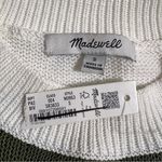 Madewell  Loose-Knit Crewneck Sweater striped green ivory white size S Photo 3