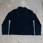 Eileen Fisher  Organic Cotton Denim Notch Collar Jacket Washed Vintage Black L Photo 6