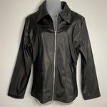 Rene Raquel Black Zip Up Coat Photo 0