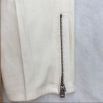 Helmut Lang Womens Hem Zip Stretch White Dress Pants Sz 10 Career Bussiness Work Photo 5