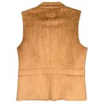 Ralph Lauren A8 Lauren  Suede Tan Utility Vest Size Small Zip Front Pockets Photo 4