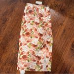 Abercrombie & Fitch  Satin Maxi Long Skirt Small Shiny Floral With Slit NWT Photo 2