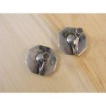 Vintage Siam Sterling Silver Screw Back Earrings Thailand Niello Dancer Earrings Black Photo 3