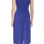 London Times NWT Royal Blue Women's V-Neck Twist Waist Dress Size 4 Photo 4
