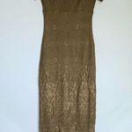 JS Boutique Bronze Metallic Lace Overlay Maxi Special Event Prom Dress 6 Photo 2