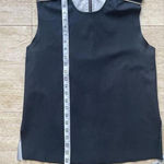 Helmut Lang  Raw Hem Sleeveless Vest Black Size S‎ Cotton Blend W Leather Trim Photo 0