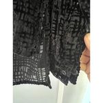 Urban Outfitters Sheer Black Velvet Burn-out Print Button-Up Shirt Size S/P Photo 4