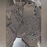 Ultra Flirt  Striped Black and Cream Women's Top Photo 1