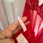 Victoria's Secret Victoria’s Secret red lace halter chemise lingerie size large Photo 6