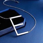 Silver Initial Pendant Necklace Letters A Photo 1