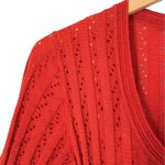 M MISSONI Burnt Orange Crochet Knit Short Sleeve Sweater Dress Size Small Photo 4