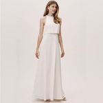 BHLDN  Jill Stuart Iva Crepe Maxi Dress Gown Ivory Size 2 Anthropologie Photo 11