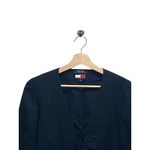 Tommy Hilfiger Y2K 2002 Lace up Bell Sleeve Blouse Black Size L Pirate Fairycore Photo 5