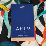 Apt. 9 NWT  Batik Halter Tankini Top Multicolor Tropical Ruched Size 2X New Photo 7