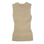 Women’s Beige Sleeveless Ribbed Knit Top Size Medium Photo 1