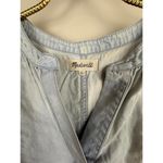 Madewell  Blue V-Neck Cap Sleeve Cotton Top - Size - Small Photo 3