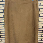 Chico's  Brown Suede Skirt Size 0P (4P)‎ Photo 0