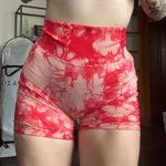 Yeoreo Pink Tie Dye Booty Scrunch Workout Shorts Photo 0