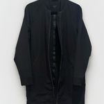 Garnet Hill Size XS Black Longline Bomber Full Zip Jacket Water-Resistant Coat Photo 1