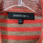 Lafayette 148  New York Striped Zip-up Brown/Red Long Sleeve Jacket Photo 1